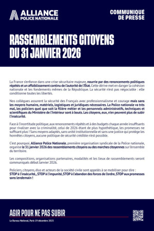 RASSEMBLEMENT CITOYEN : 31 JANVIER 2026