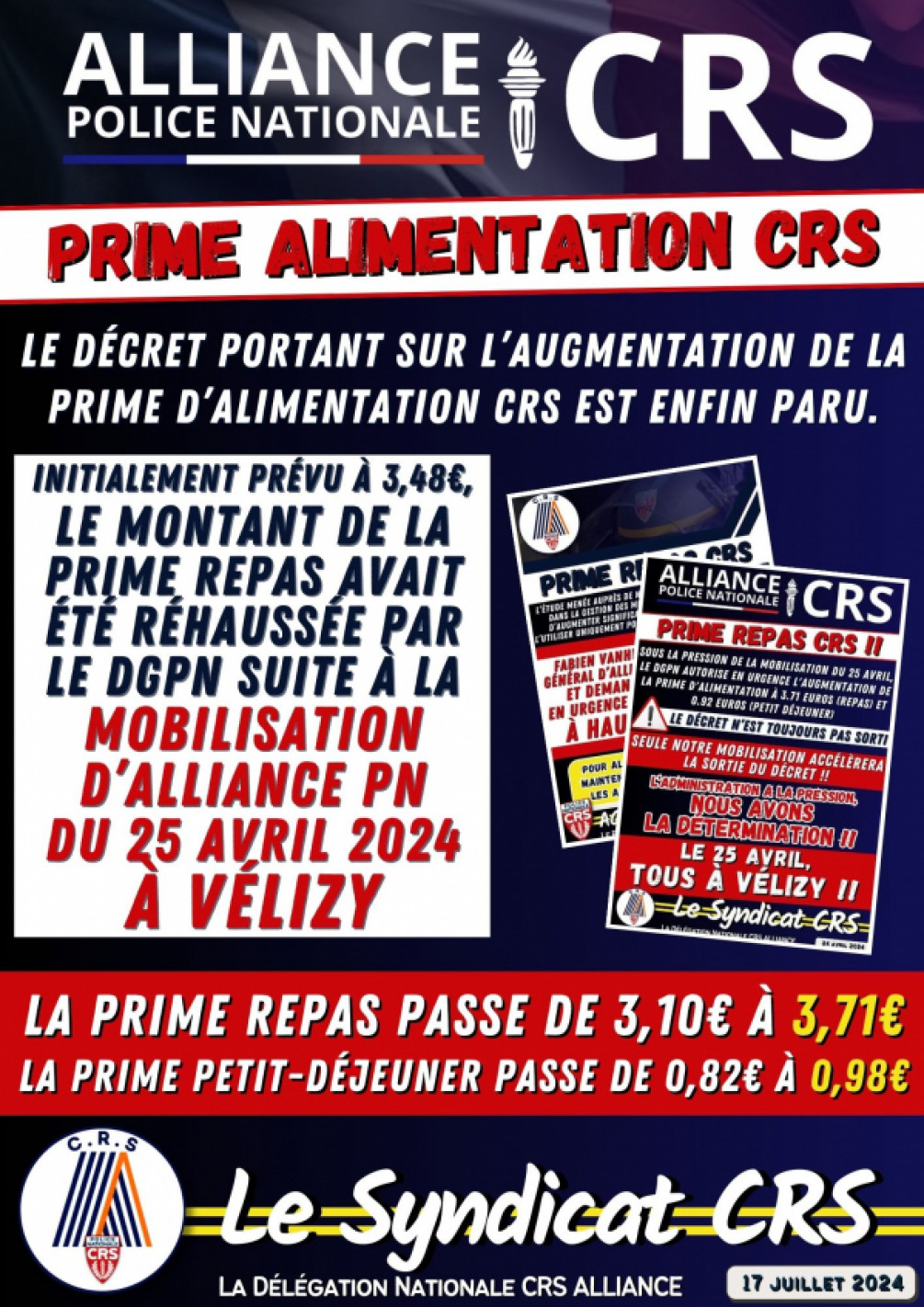 Prime Alimentation CRS