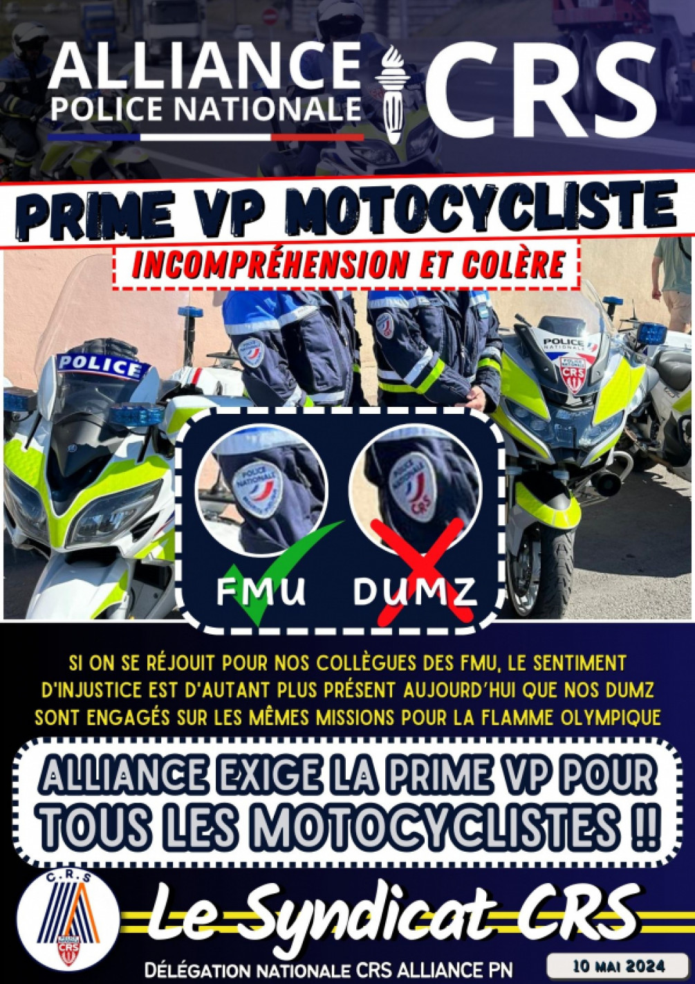 PRIME VP MOTOCYCLISTE